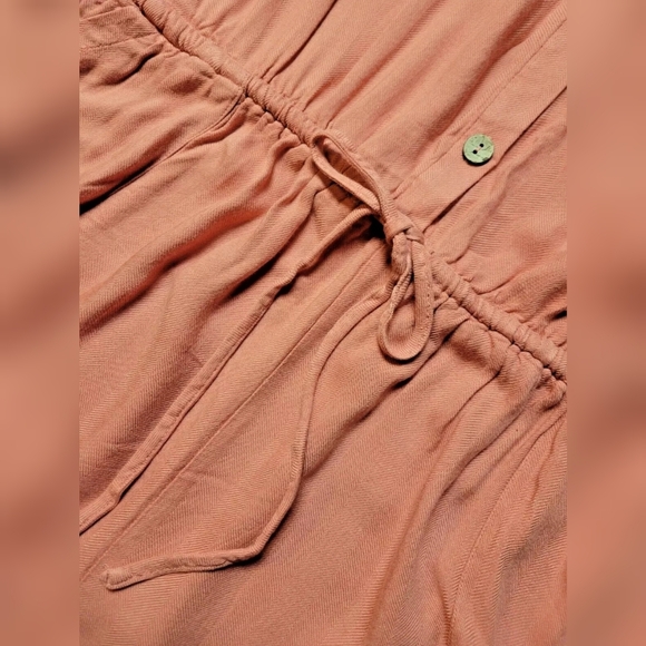 La Vie En Rose Aqua roll tab sleeve romper - Picture 3 of 13